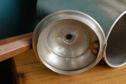 TOURNUS UNIS France 1 1/2 Aluminum PUR Litre French Vintage Hot Chocalote Pot Chocolatière with Wooden Side Handle French Farmhouse Decorative Made in France