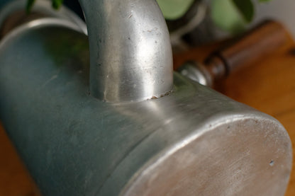 TOURNUS UNIS France 1 1/2 Aluminum PUR Litre French Vintage Hot Chocalote Pot Chocolatière with Wooden Side Handle French Farmhouse Decorative Made in France