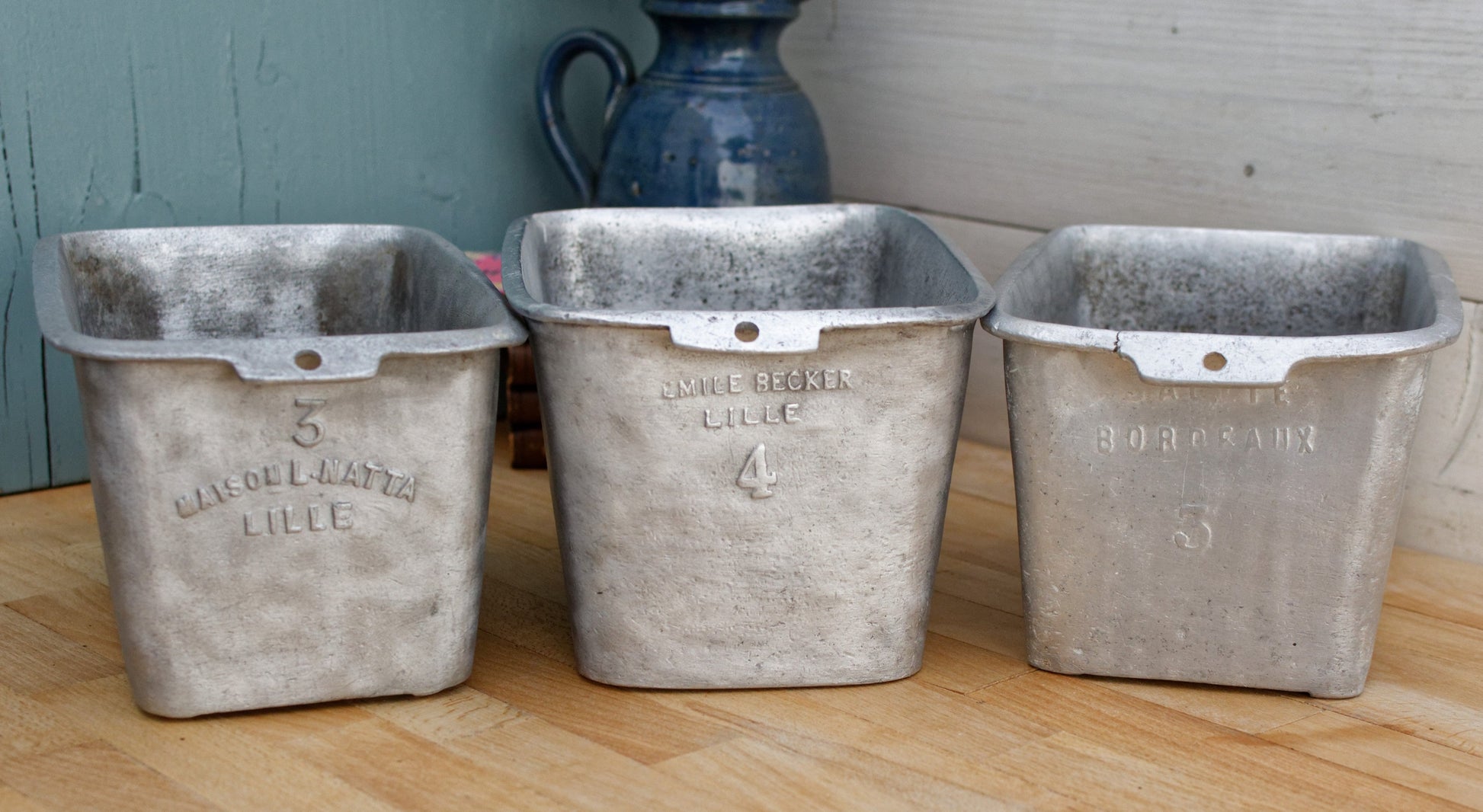 PATISSERIE CHARCUTERIE Baking MOLD GLATIE BORDEAUX EMILE BECKER MAISON NATTA LILLE French Antique Heavy Pure Aluminum Professional Baking Mold Ancien Moule a pate ou CHARCUTERIE MOULE Farmhouse Kitchen Decor