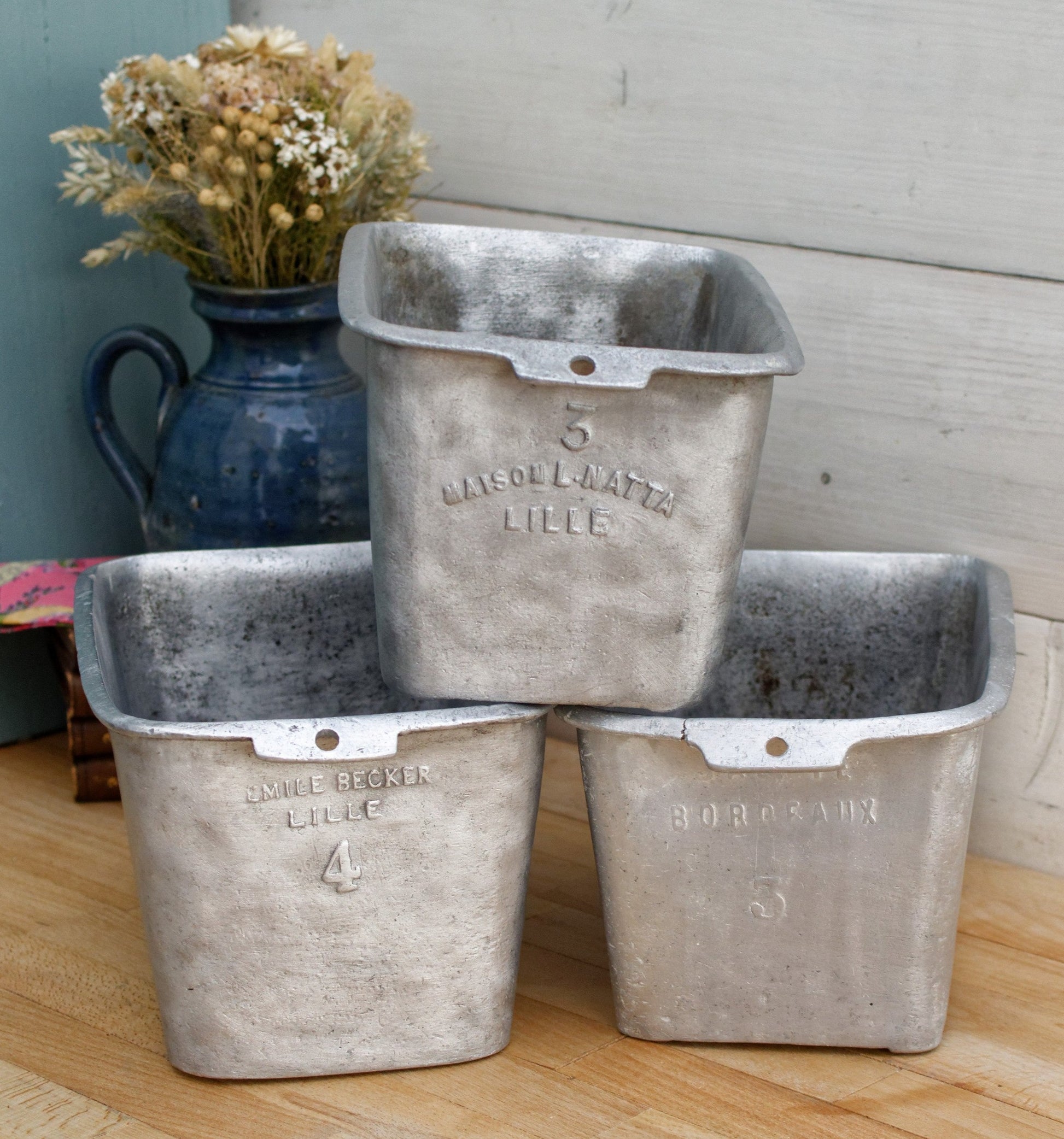 PATISSERIE CHARCUTERIE Baking MOLD GLATIE BORDEAUX EMILE BECKER MAISON NATTA LILLE French Antique Heavy Pure Aluminum Professional Baking Mold Ancien Moule a pate ou CHARCUTERIE MOULE Farmhouse Kitchen Decor