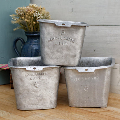 PATISSERIE CHARCUTERIE Baking MOLD GLATIE BORDEAUX EMILE BECKER MAISON NATTA LILLE French Antique Heavy Pure Aluminum Professional Baking Mold Ancien Moule a pate ou CHARCUTERIE MOULE Farmhouse Kitchen Decor