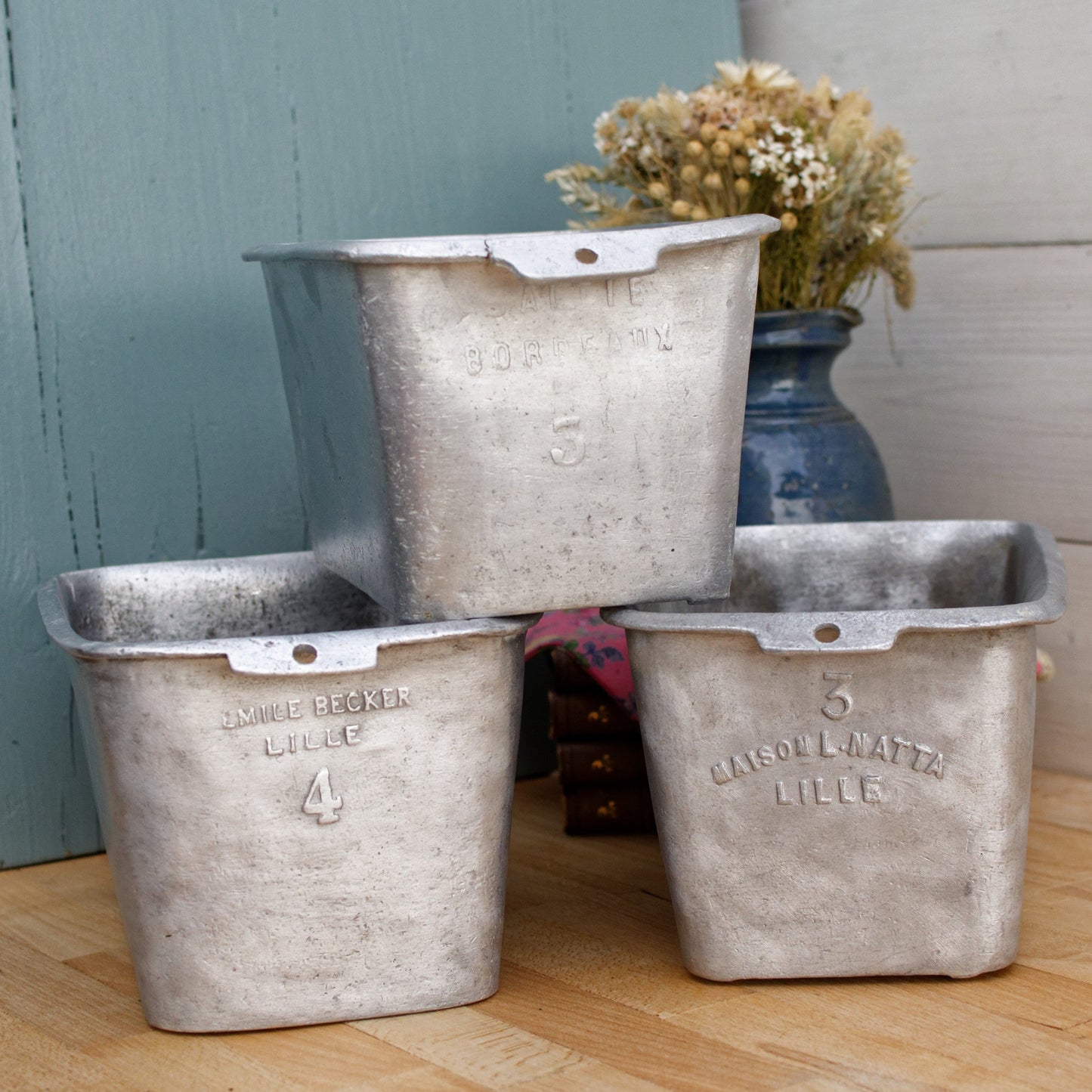 PATISSERIE CHARCUTERIE Baking MOLD GLATIE BORDEAUX EMILE BECKER MAISON NATTA LILLE French Antique Heavy Pure Aluminum Professional Baking Mold Ancien Moule a pate ou CHARCUTERIE MOULE Farmhouse Kitchen Decor