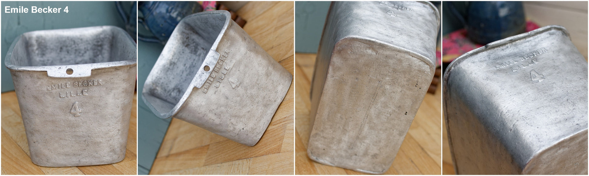 PATISSERIE CHARCUTERIE Baking MOLD GLATIE BORDEAUX EMILE BECKER MAISON NATTA LILLE French Antique Heavy Pure Aluminum Professional Baking Mold Ancien Moule a pate ou CHARCUTERIE MOULE Farmhouse Kitchen Decor