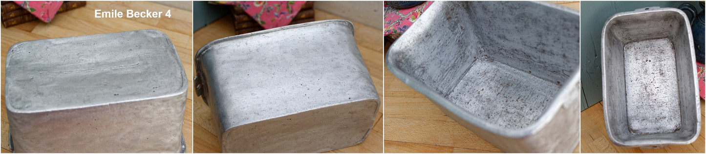 PATISSERIE CHARCUTERIE Baking MOLD GLATIE BORDEAUX EMILE BECKER MAISON NATTA LILLE French Antique Heavy Pure Aluminum Professional Baking Mold Ancien Moule a pate ou CHARCUTERIE MOULE Farmhouse Kitchen Decor