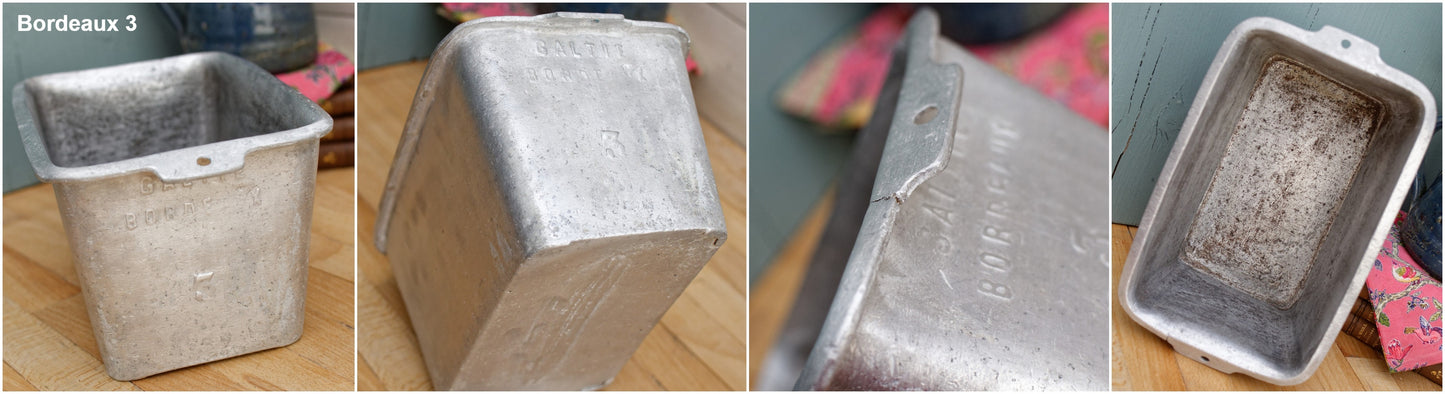 PATISSERIE CHARCUTERIE Baking MOLD GLATIE BORDEAUX EMILE BECKER MAISON NATTA LILLE French Antique Heavy Pure Aluminum Professional Baking Mold Ancien Moule a pate ou CHARCUTERIE MOULE Farmhouse Kitchen Decor