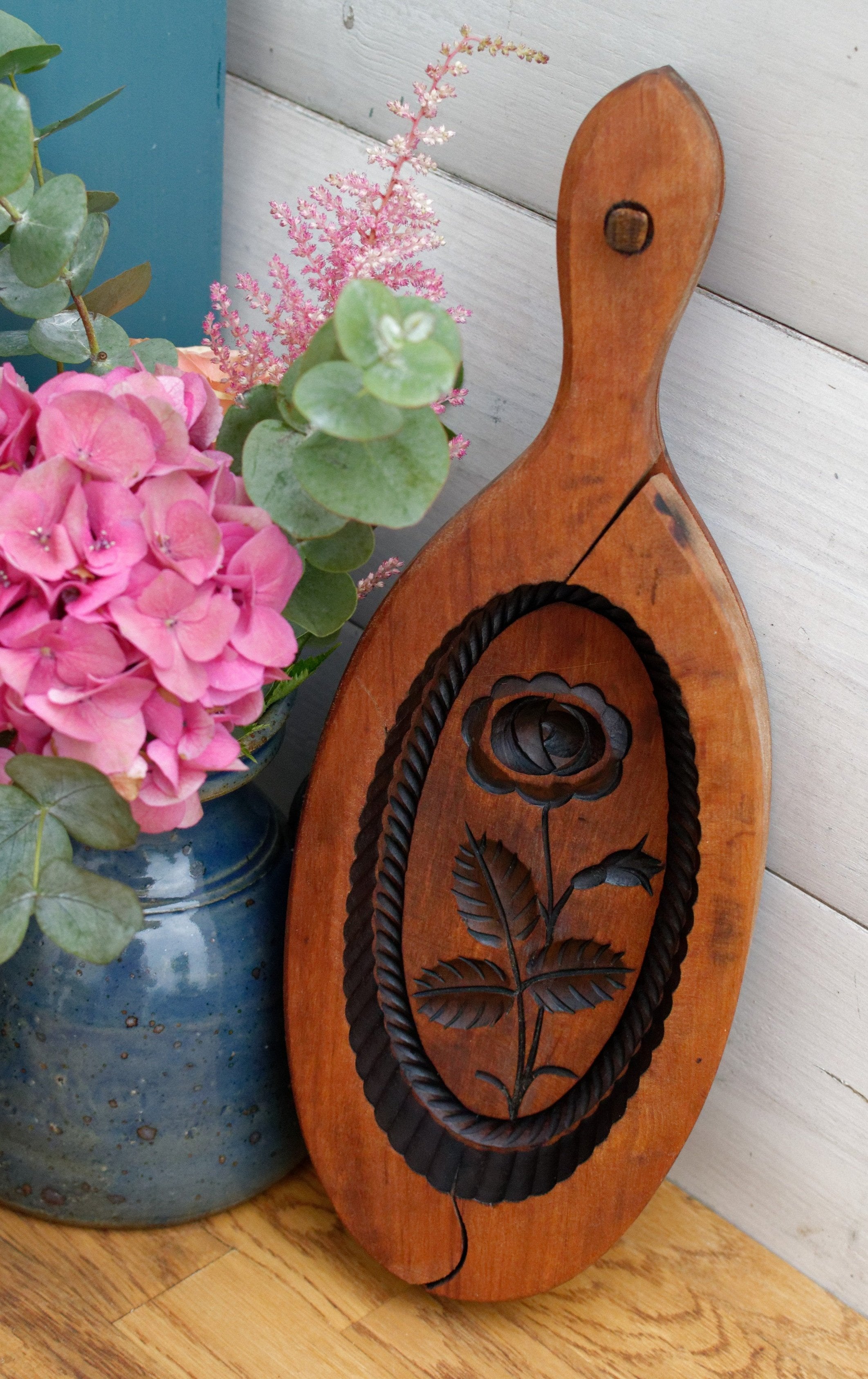 Vintage outlet Butter Mold with Leaf Design