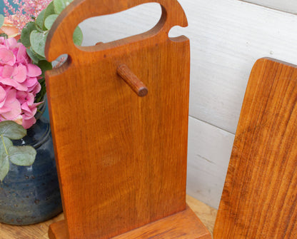 Wooden Set of 6 Cutting Boards Handcrafted in Teak Wood Planche à Découper Made in Thaliand