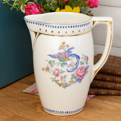 LA LOUVIERE Boch Freres (BF) Belgian Antique Ironstone Bathroom Pitcher "BROC" Terre de Fer en Faience