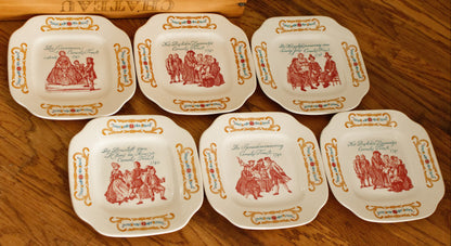 Cornelis Troost LA LOUVIERE Boch Freres (BF) Belgian Vintage Dutch Ironstone Small Square Plate Made in Belgium