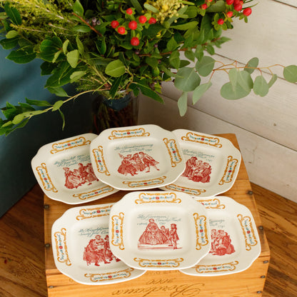 Cornelis Troost LA LOUVIERE Boch Freres (BF) Belgian Vintage Dutch Ironstone Small Square Plate Made in Belgium