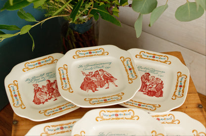 Cornelis Troost LA LOUVIERE Boch Freres (BF) Belgian Vintage Dutch Ironstone Small Square Plate Made in Belgium