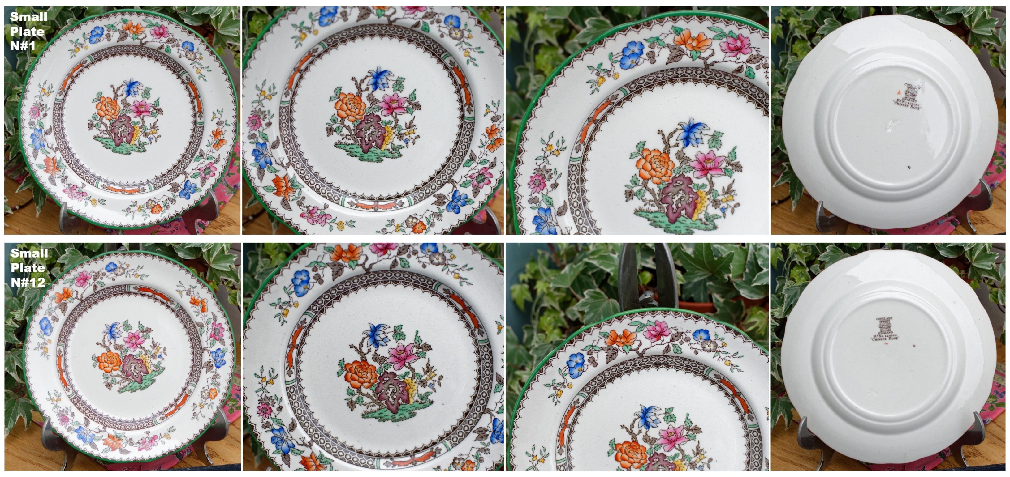 1913 CHINESE ROSE COPELAND SPODE N 629599 Collectible English An FRENCH VINTAGE TRESOR