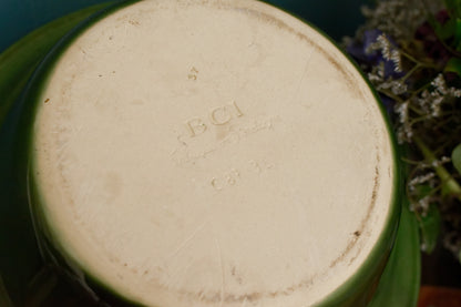 Français vintage « Charcuterie de Porc Fermier/L’Ancienne » Plat de cocotte ovale en grès céramique émaillé ~ Poêle à gratin en grès émaillé