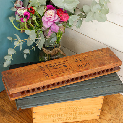 German Antique Collectible Wooden 20 Cigar Mold Press.  Hart & Hertel No. 19749 Schwetzingen Hei Mannheim JH.L. "DRGM" (Deutsches Reiches Gebrauchs Musterschutz) 