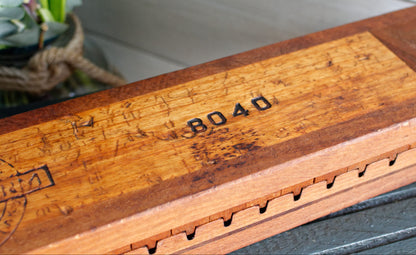 1950s Antique Dutch Collectible Wooden 20 Cigar Mold Press L. Bezemer et ZN N.V. MED. OCTR001 Perlu-Vorm Patent No. 77385 Helmond Holland 8040 Tobacco Mold Pressoir Moule a Cigare en bois