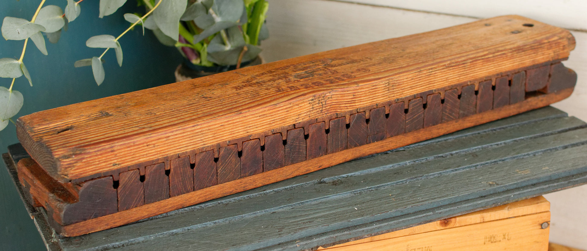 1865 German Antique Collectible Wooden 20 Cigar Mold Press G.Siebert 1865 Wien Germany Tobacco Mold Pressoir Moule a Cigare en Bois