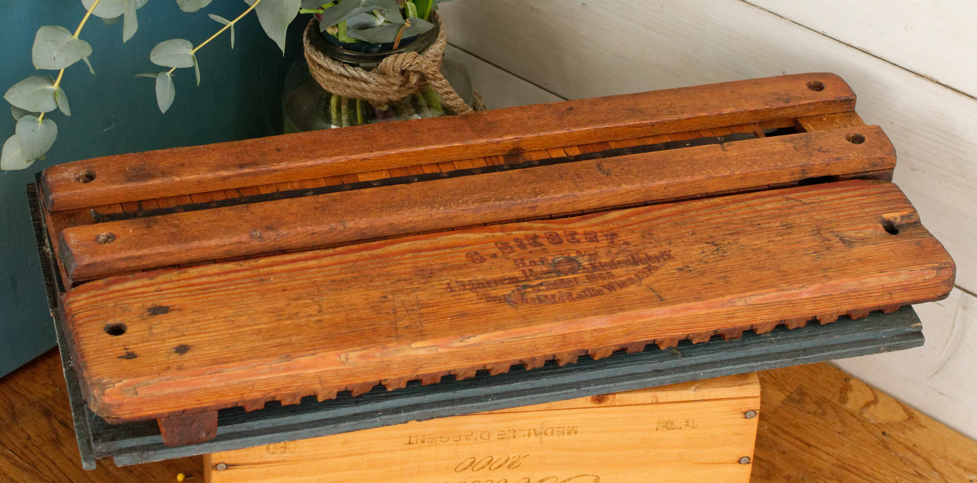 1865 ~ German Antique Collectible Wooden 20 Cigar Mold Press ~ G.Siebe – FRENCH VINTAGE TRÉSOR