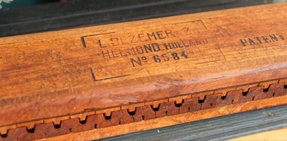 Antique Dutch Collectible Wooden 20 Cigar Mold Press  L. Bezemer et ZN No. 6584 Helmond Holland Tobacco Mold Pressoir Moule a Cigare en bois
