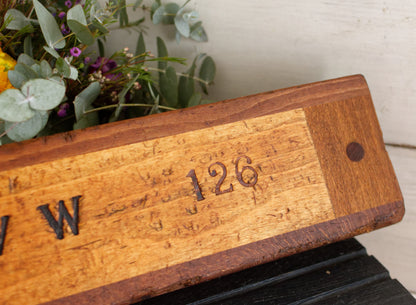 Vintage Dutch Collectible Wooden 20 Cigar Mold Press L. Bezemer et ZN N.V. MED. OCTR001 Perlu-Vorm Patent No. 77365 Helmond Holland KVW126 Tobacco Mold Pressoir Moule a Cigare en bois