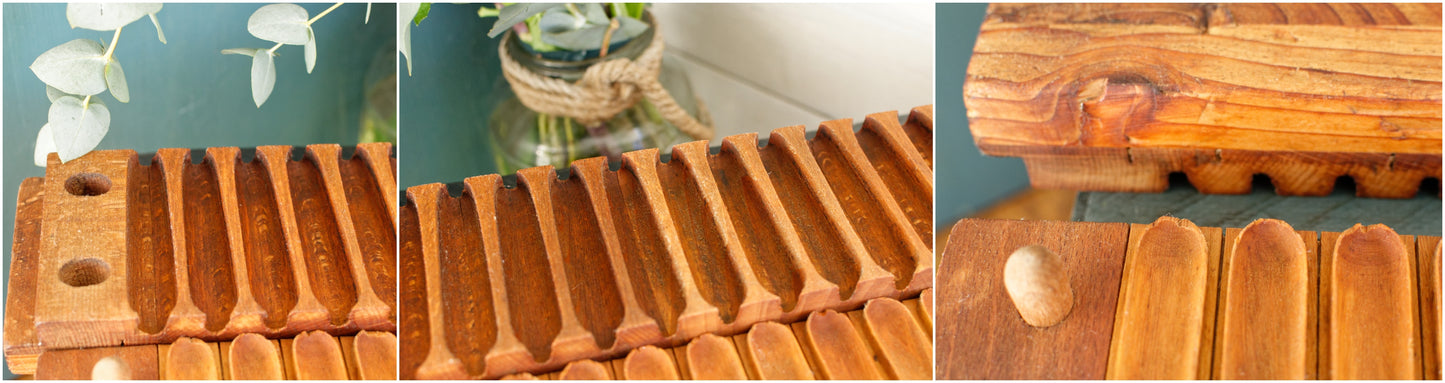 1952s ~ German Antique Collectible Wooden 20 Cigar Mold Press ~ FRANZ GEIGER Oberweier 19 No. 35806 Hier õffnen und Schliessen ~ Tobacco Mold "Pressoir Moule a Cigare en Bois"