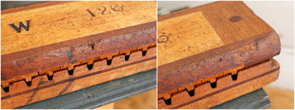 Vintage Dutch Collectible Wooden 20 Cigar Mold Press L. Bezemer et ZN N.V. MED. OCTR001 Perlu-Vorm Patent No. 77365 Helmond Holland KVW126 Tobacco Mold Pressoir Moule a Cigare en bois