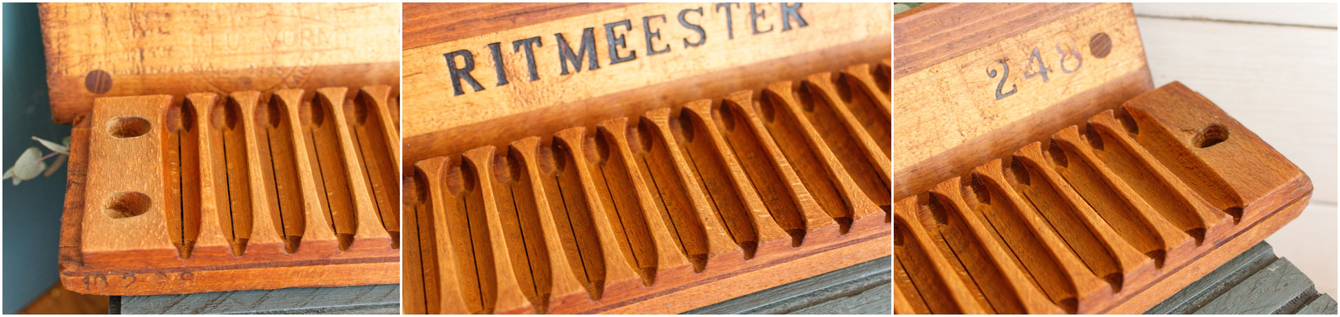 Vintage Dutch Collectible Wooden 20 Cigar Mold Press  RITMEESTER 27365 Perlu-Vorm 248 Tobacco Mold Pressoir Moule a Cigare en bois