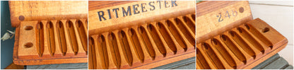 Vintage Dutch Collectible Wooden 20 Cigar Mold Press  RITMEESTER 27365 Perlu-Vorm 248 Tobacco Mold Pressoir Moule a Cigare en bois