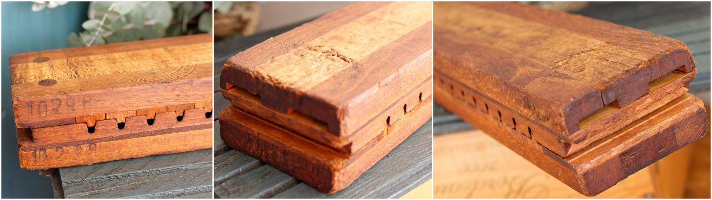 Vintage Dutch Collectible Wooden 20 Cigar Mold Press  RITMEESTER 27365 Perlu-Vorm 248 Tobacco Mold Pressoir Moule a Cigare en bois