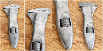 French Antique Mini Adjustable Wrench Spanner PREFER BULLDOG Vintage Forged Steel Clé a Molette Farmhouse Manual Tool