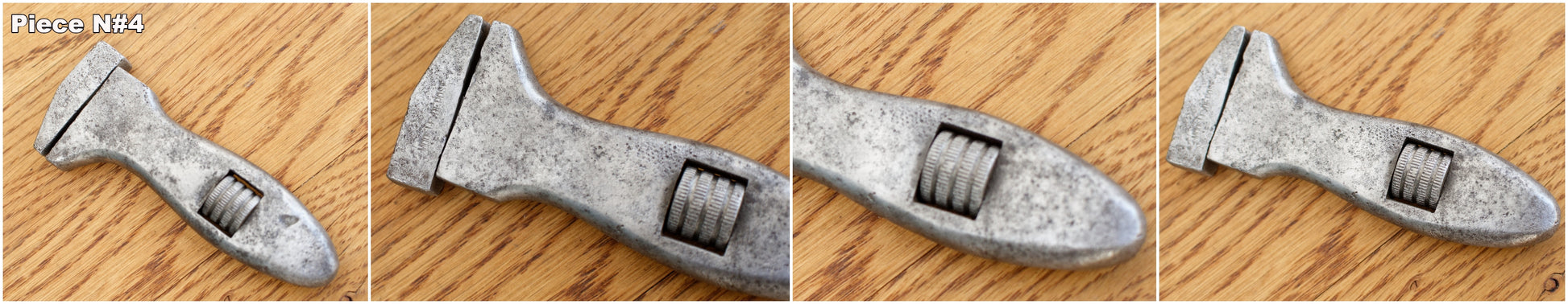 French Antique Mini Adjustable Wrench Spanner PREFER BULLDOG Vintage Forged Steel Clé a Molette Farmhouse Manual Tool