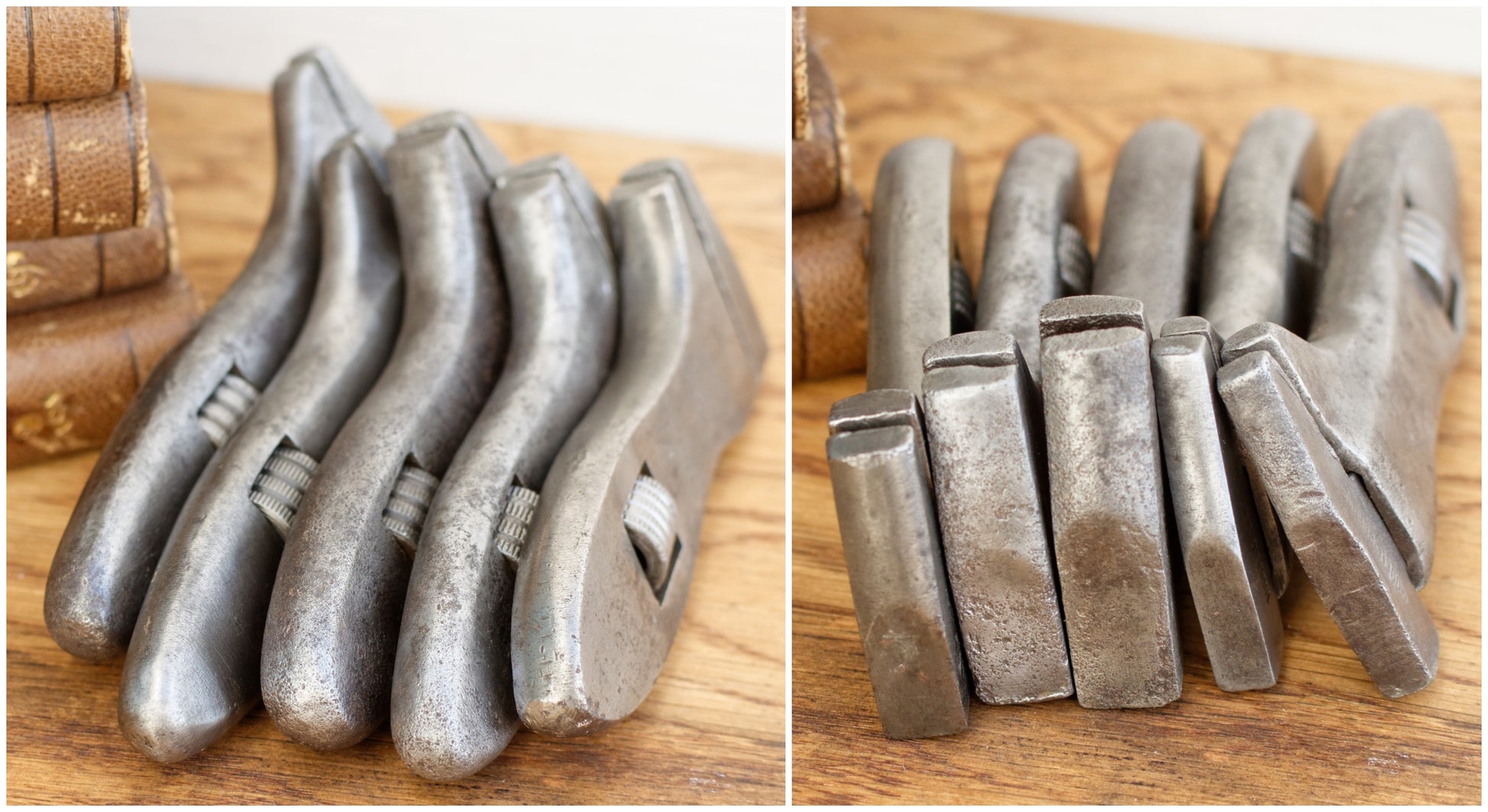 French Antique Mini Adjustable Wrench Spanner PREFER BULLDOG Vintage Forged Steel Clé a Molette Farmhouse Manual Tool