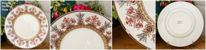 DERBY Motif Sarreguemines U&C French Antique Ironstone Polychrome Serving Pieces Terre de Fer en FAIENCE