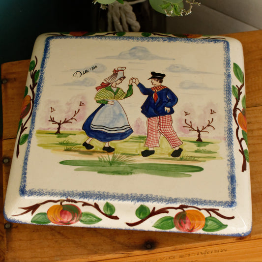 French Antique Ironstone TRIVET Pot Plate Dessous de Plat DESVRES France Terre de Fer Faience