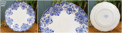 Belgian Antique Ironstone DORDRECHT Motif Boch Freres Keramis (BFK) Blue Transferware Plate Terre de Fer en Faience