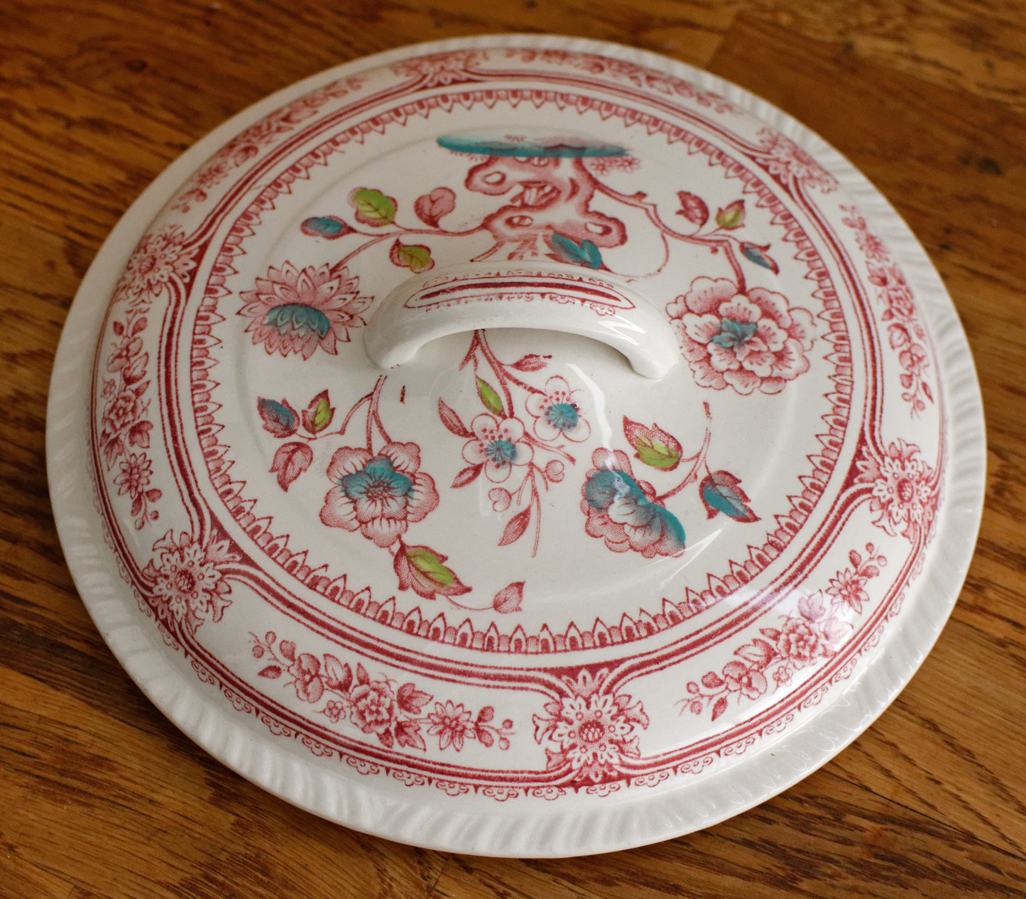 DORSET Woods & Sons Burslem English Vintage Ironstone Polychrome Covered Serving Tureen Fine China