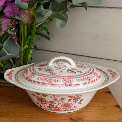 DORSET Woods & Sons Burslem English Vintage Ironstone Polychrome Covered Serving Tureen Fine China