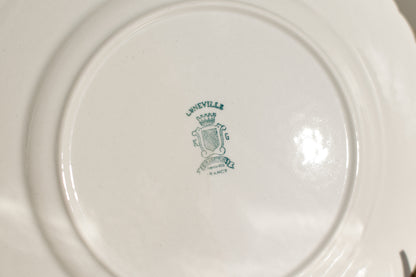 K&G (Keller et Guérin) Luneville French Antique Ironstone Floral Serving Plate Terre de Fer