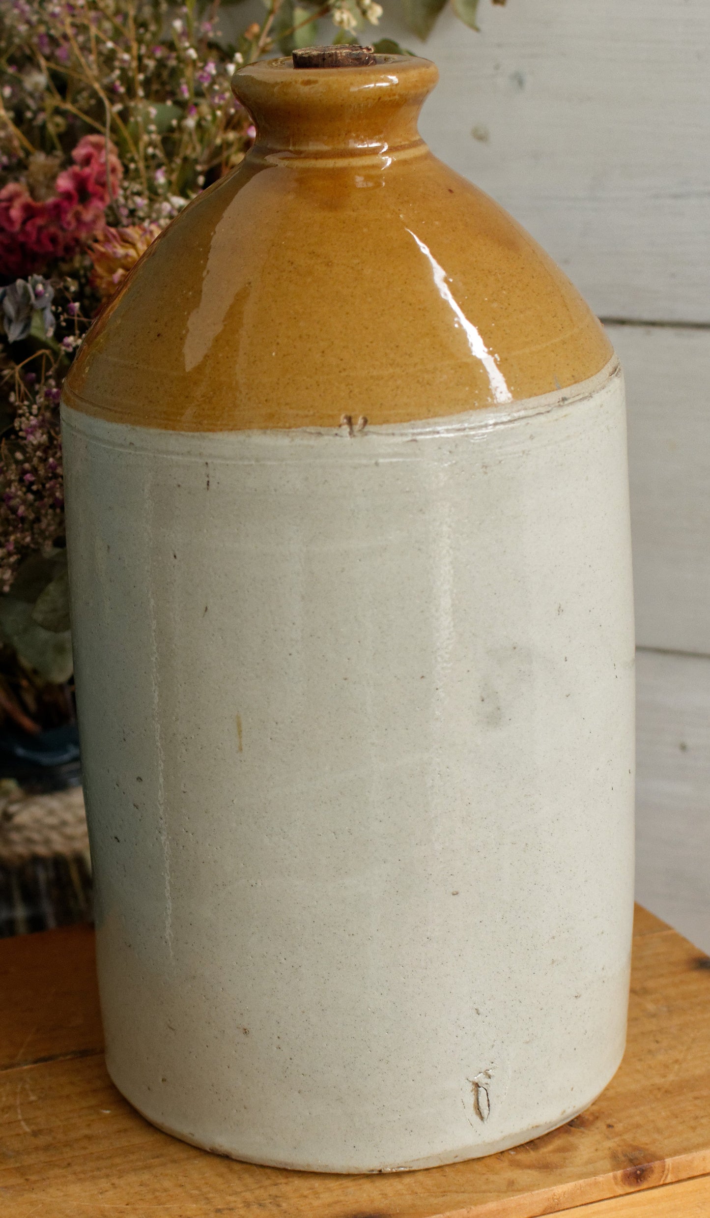 1939 The Potteries Whittington Moor, Chesterfield LTD Pearson & Co English Antique WWI Militaria Rum Barrel Jug Imperial 1 Gallon SRD Supply Reserve Depot