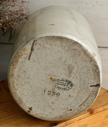 1939 The Potteries Whittington Moor, Chesterfield LTD Pearson & Co English Antique WWI Militaria Rum Barrel Jug Imperial 1 Gallon SRD Supply Reserve Depot