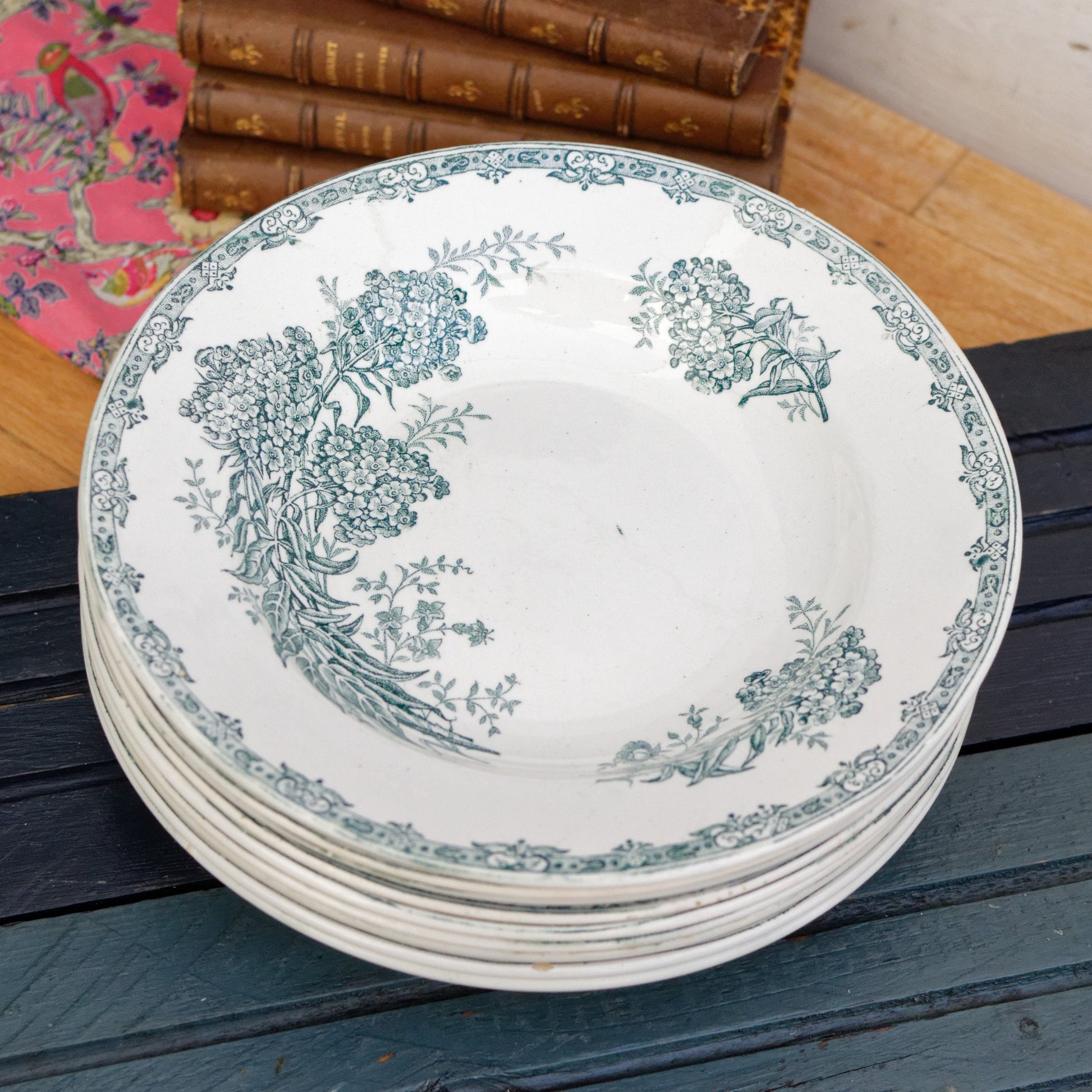 French Ironstone Plate DAISY Nouvelles Usines Ceramiques du Nord St. Amand (NORD) Terre de Fer