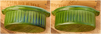Duck Shaped Pate Dish French Vintage Oval Foie Gras Lidded Terrine Pot Casserole Barbotine Majolica Stoneware for Pate Made in France