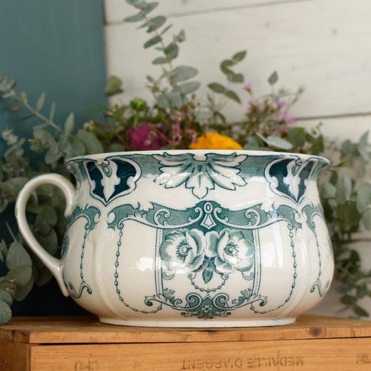 ESSEX pattern F(Ford) & Sons LTD Burslem England Antique Ironstone Large Bathroom Pitcher "Pot de Chambre BROC CRUCHE"
