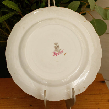 1930's FLORADORA Booths Porcelain Made in England English Antique Patented Ironstone A8042 Polychome Plate Fine China