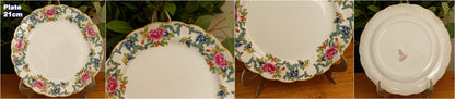 1930's FLORADORA Booths Porcelain Made in England English Antique Patented Ironstone A8042 Polychome Plate Fine China