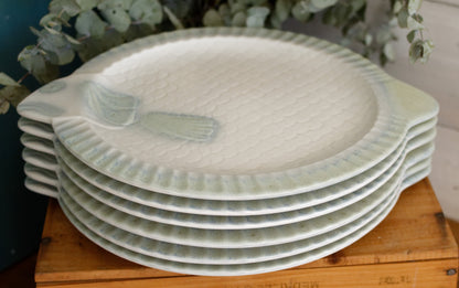 1960s Staffel West Germany German Vintage BARBOTINE Fish Shaped Large Plate Ceramic Seafood Serving Platter Earthenware Faience en Terre de Fer