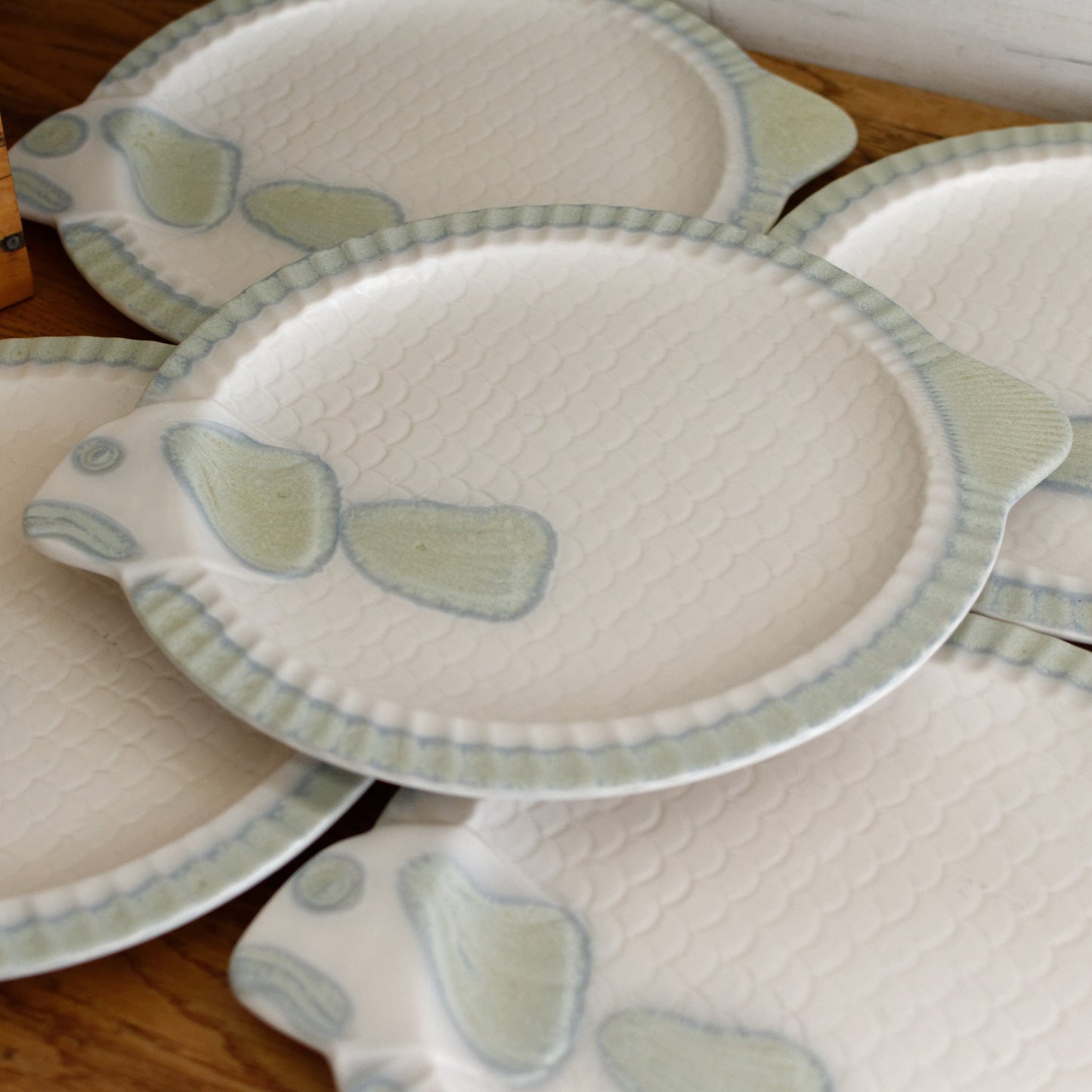 1960s Staffel West Germany German Vintage BARBOTINE Fish Shaped Large Plate Ceramic Seafood Serving Platter Earthenware Faience en Terre de Fer