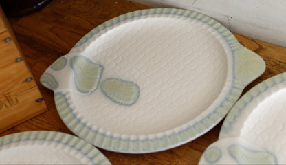 1960s Staffel West Germany German Vintage BARBOTINE Fish Shaped Large Plate Ceramic Seafood Serving Platter Earthenware Faience en Terre de Fer