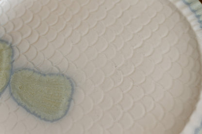 1960s Staffel West Germany German Vintage BARBOTINE Fish Shaped Large Plate Ceramic Seafood Serving Platter Earthenware Faience en Terre de Fer