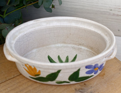 La Bourguignonne French Vintage Oval Foie Gras Lidded Terrine Pot Covered Casserole Stoneware for Pate Made in France