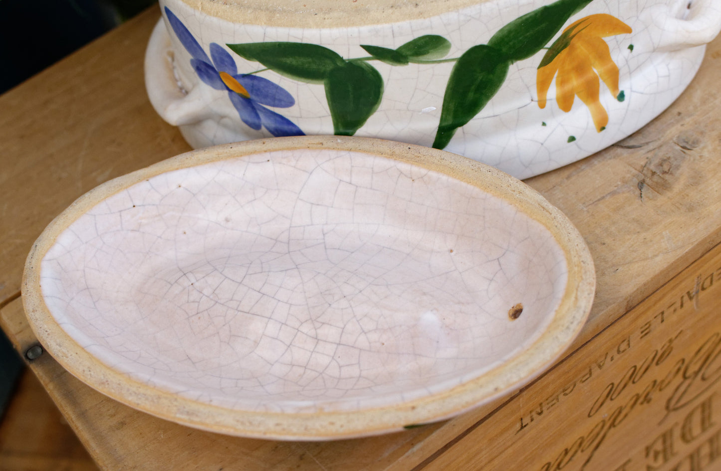 La Bourguignonne French Vintage Oval Foie Gras Lidded Terrine Pot Covered Casserole Stoneware for Pate Made in France